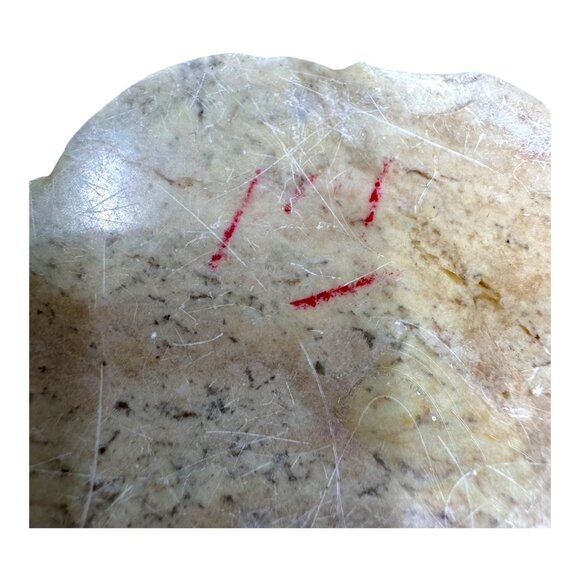 Vintage Soapstone Jewelry Trinket Ring Box Reticulated 3" Inlay Floral Pattern - Picture 10 of 11